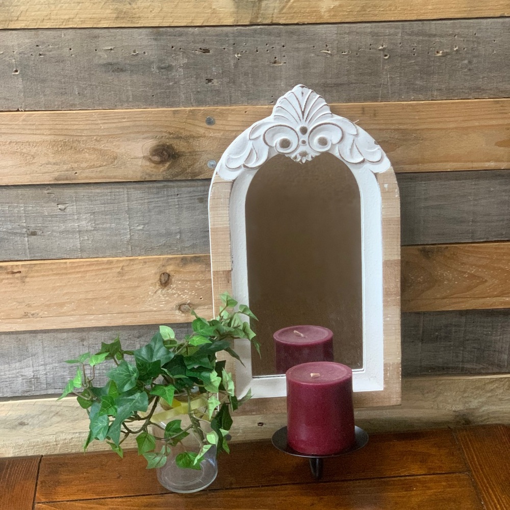 Rustic Mirrored Wall Sconce